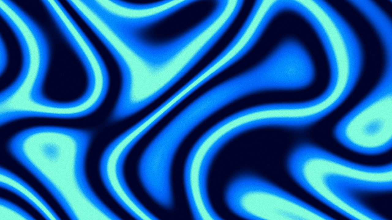 A blue and turquoise Liquid backdrop rendered by Glance.